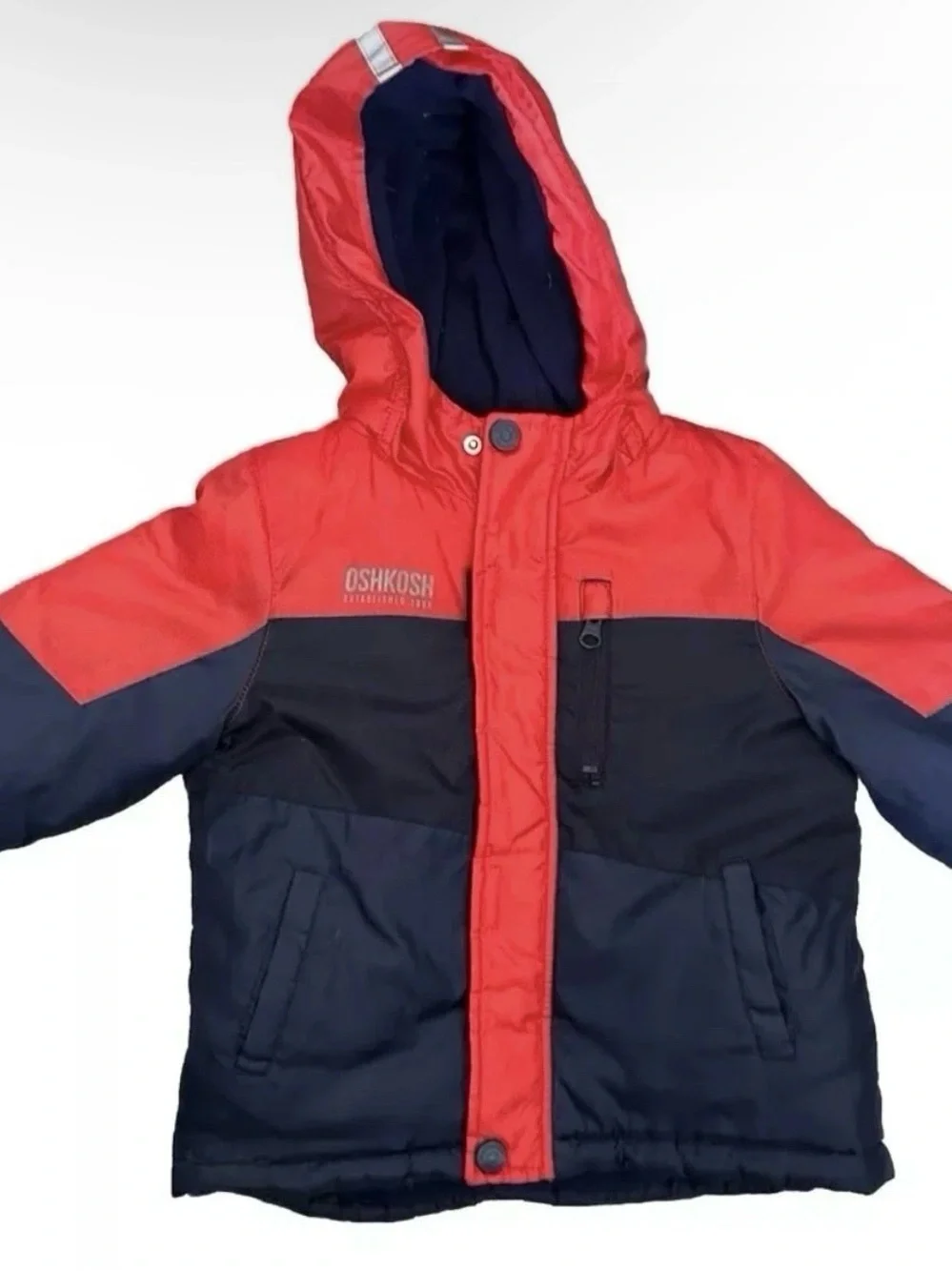 Toddler Oshkosh B’Gosh Red And Navy Jacket Size 24 Months